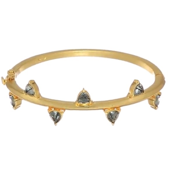 nicole miller // gold and gray pavé crystal bangle - Picture 2 of 4